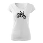 bmw r ninet damske tricko biela