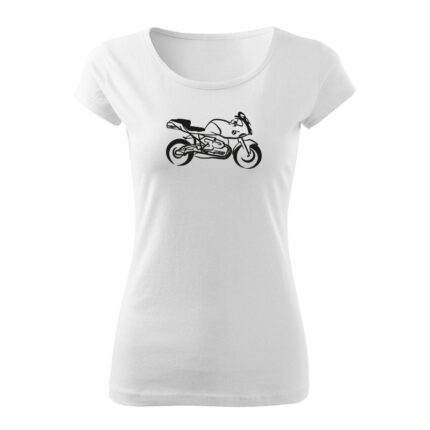 bmw r1200s damske tricko biela