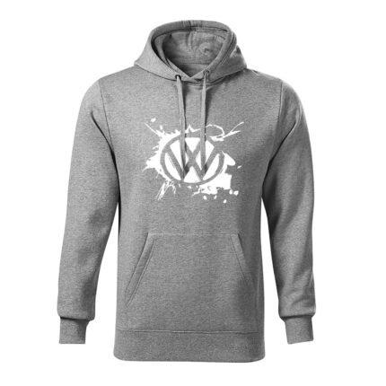 volkswagen logo splash panska mikina 1 tmavosiva