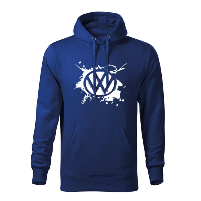 volkswagen logo splash panska mikina 1 kralovska modra