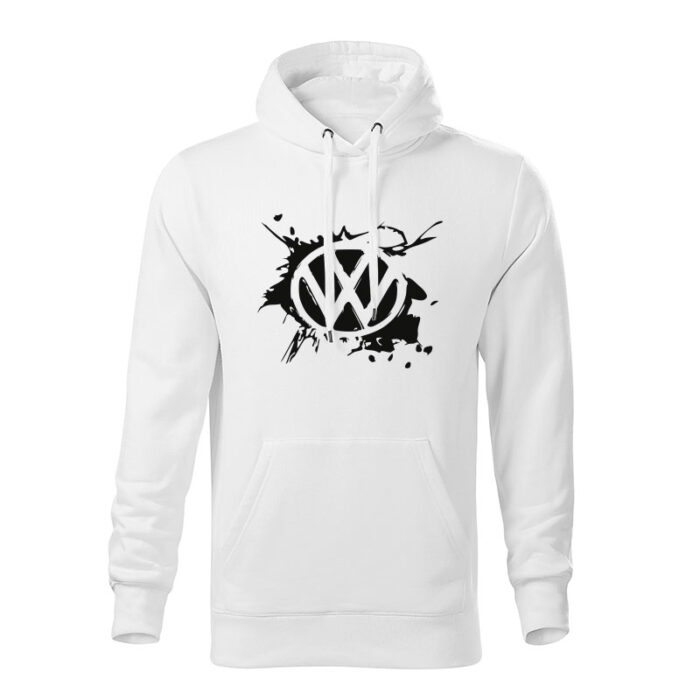 volkswagen logo splash panska mikina biela