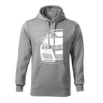 volkswagen golf mk5 gti half panska mikina 1 tmavosiva