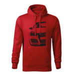 volkswagen golf mk5 gti half panska mikina cervena