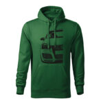 volkswagen golf mk5 gti half panska mikina tmavozelena