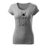 anglicky bulterier damske tricko tmavosiva