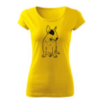 anglicky bulterier damske tricko zlta