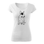 anglicky bulterier damske tricko biela