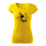 bull terrier damske tricko zlta