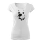 bull terrier damske tricko biela