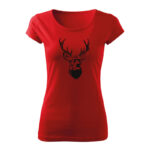 deer damske tricko cervena