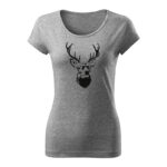 deer damske tricko tmavosiva