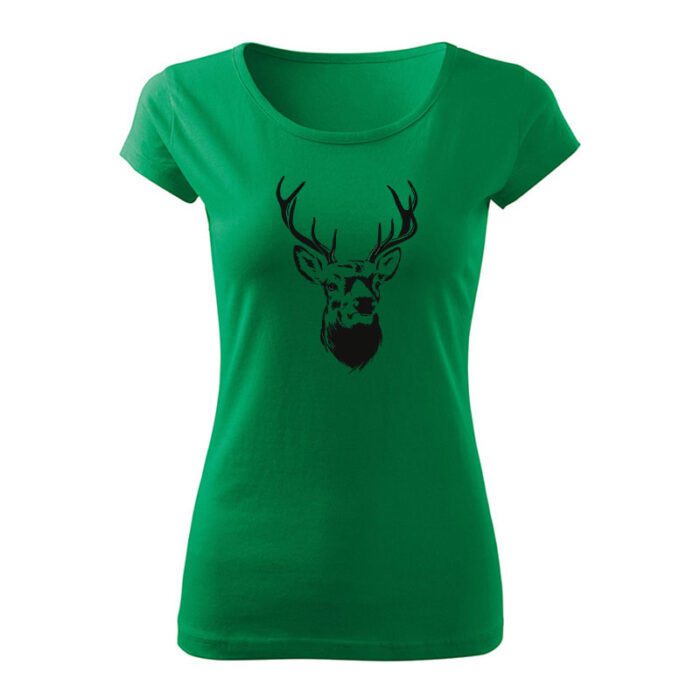 deer damske tricko travova zelena