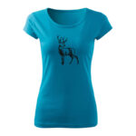 deer draw damske tricko tyrkysova