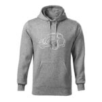 volkswagen beetle line panska mikina biela siva