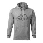 volkswagen beetle line panska mikina cierna siva