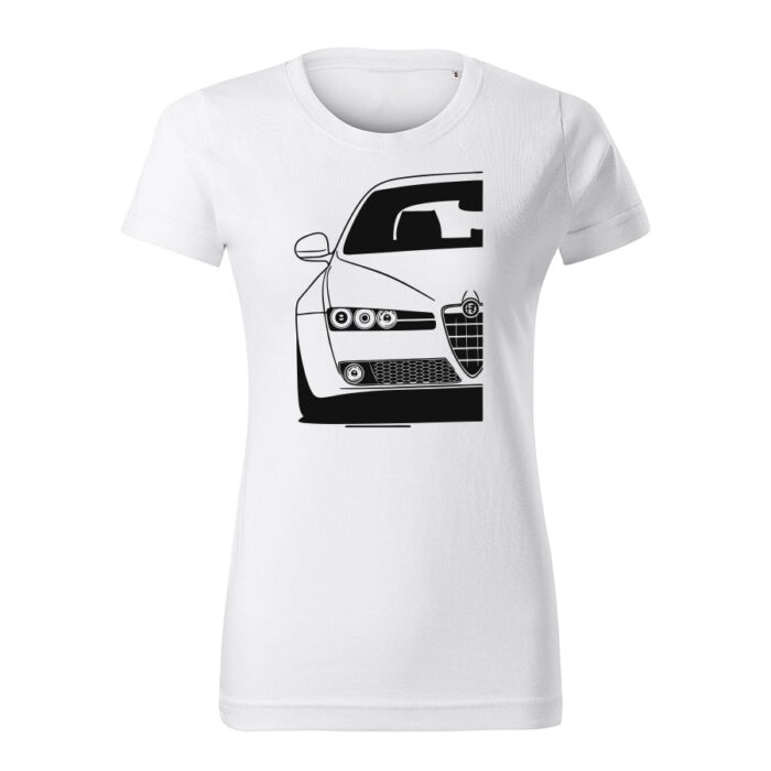 alfa romeo 159 damske tricko cierna biela