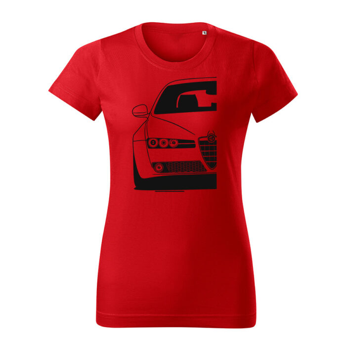alfa romeo 159 damske tricko cierna cervena