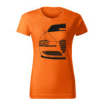 alfa romeo 147 damske tricko cierna oranzova