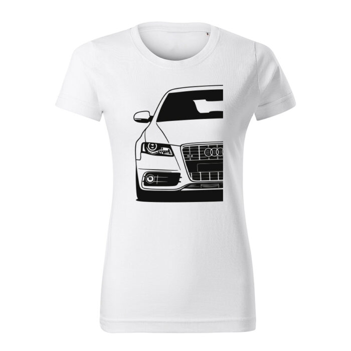 audi s4 b8 damske tricko cierna biela