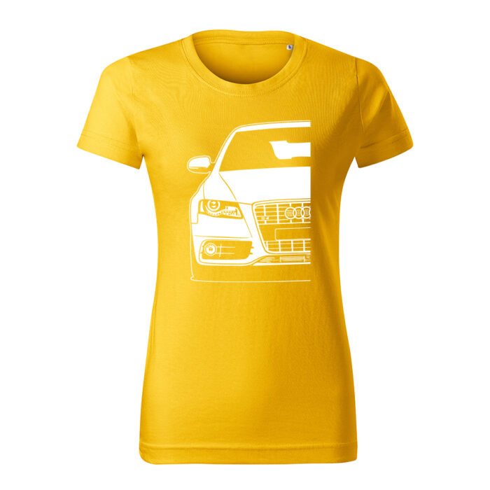 audi s4 b8 damske tricko biela zlta
