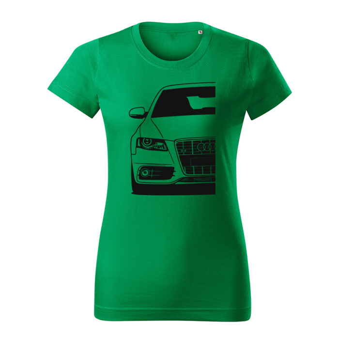 audi s4 b8 damske tricko cierna travova zelena