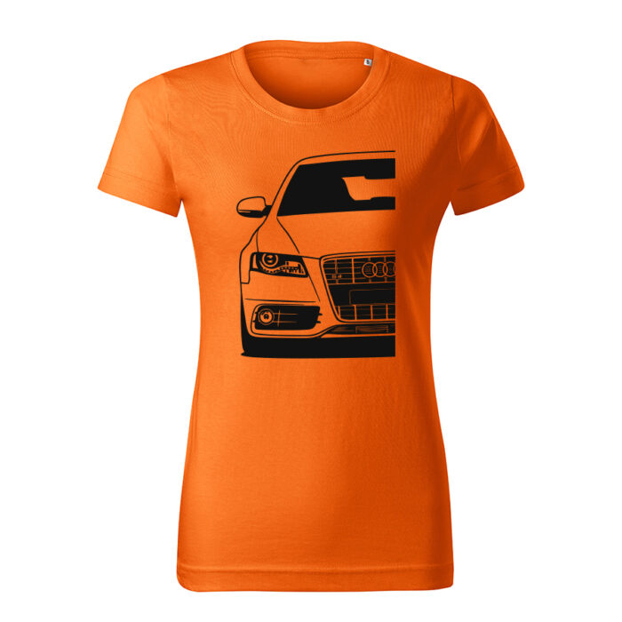 audi s4 b8 damske tricko cierna oranzova