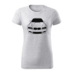 bmw m3 e46 damske tricko biela bledosiva