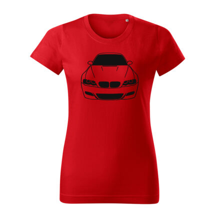 bmw m3 e46 damske tricko biela cervena