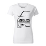 bmw e46 line damske tricko biela biela