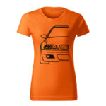 bmw e46 line damske tricko biela oranzova