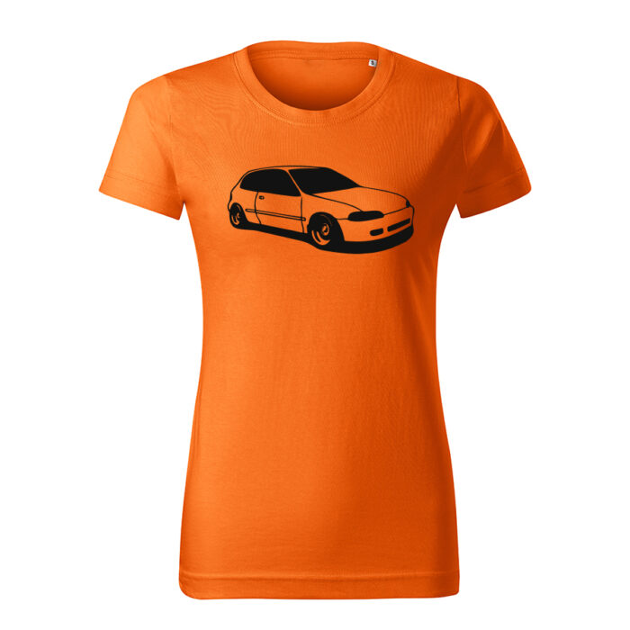 honda civic 5g hatch damske tricko cierna oranzova