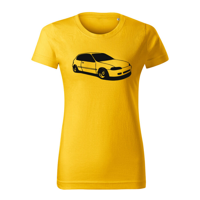 honda civic 5g hatch damske tricko cierna zlta