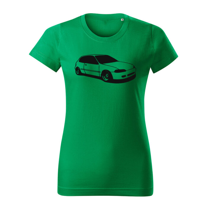 honda civic 5g hatch damske tricko cierna travova zelena