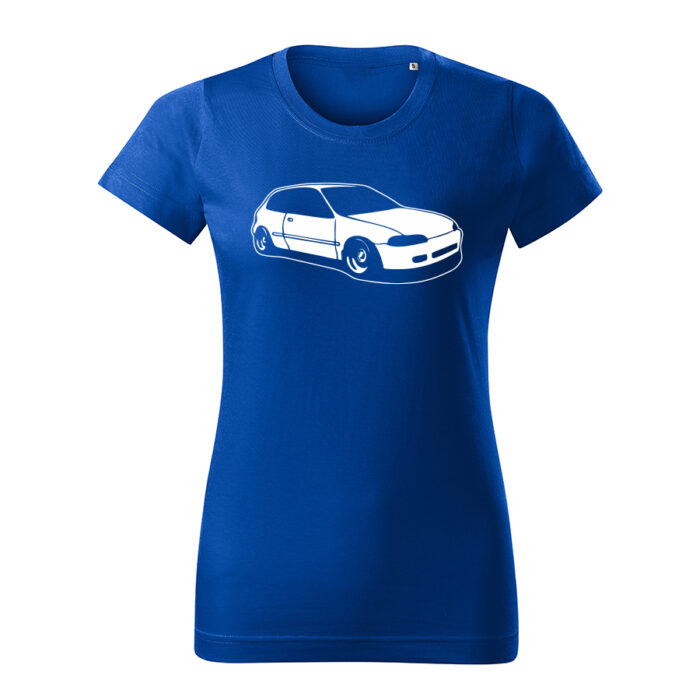 honda civic 5g hatch damske tricko biela kralovska modra