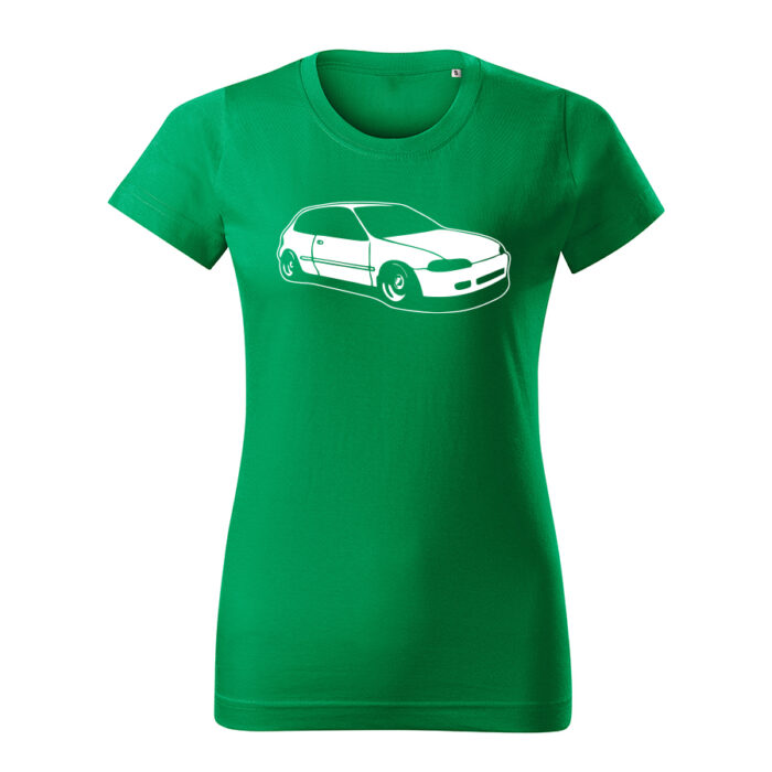 honda civic 5g hatch damske tricko biela travova zelena