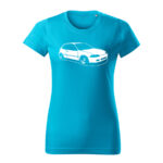 honda civic 5g hatch damske tricko biela tyrkysova
