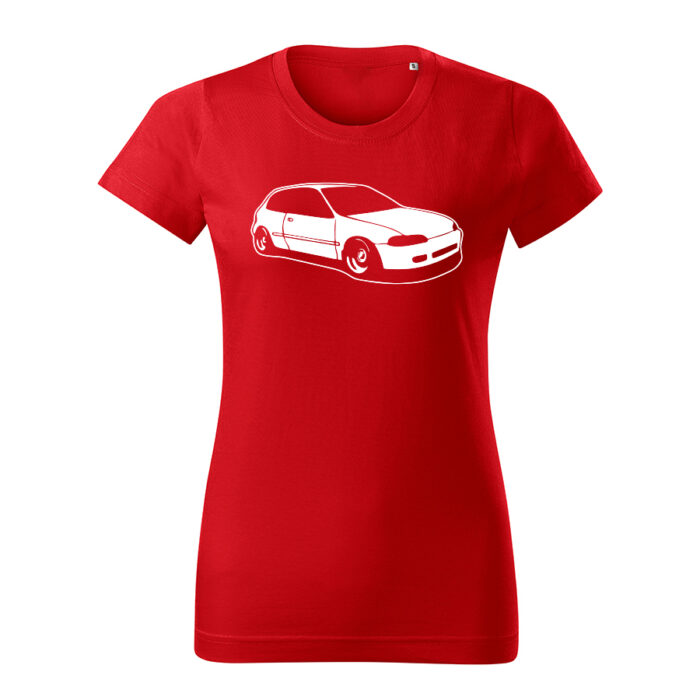 honda civic 5g hatch damske tricko biela cervena