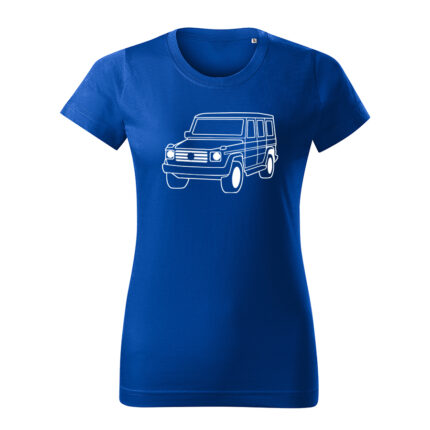 mercedes benz g class damske tricko biela kralovska modra