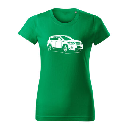 nissan patrol y62 damske tricko 1 travova zelena