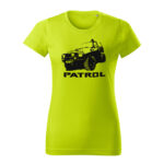 nissan patrol offroad damske tricko cierna limetkova
