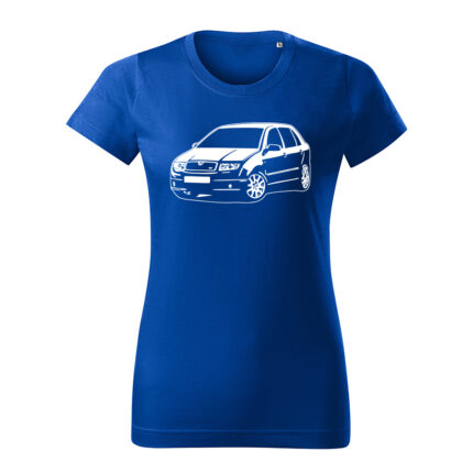 skoda fabia 1 damske tricko biela kralovska modra
