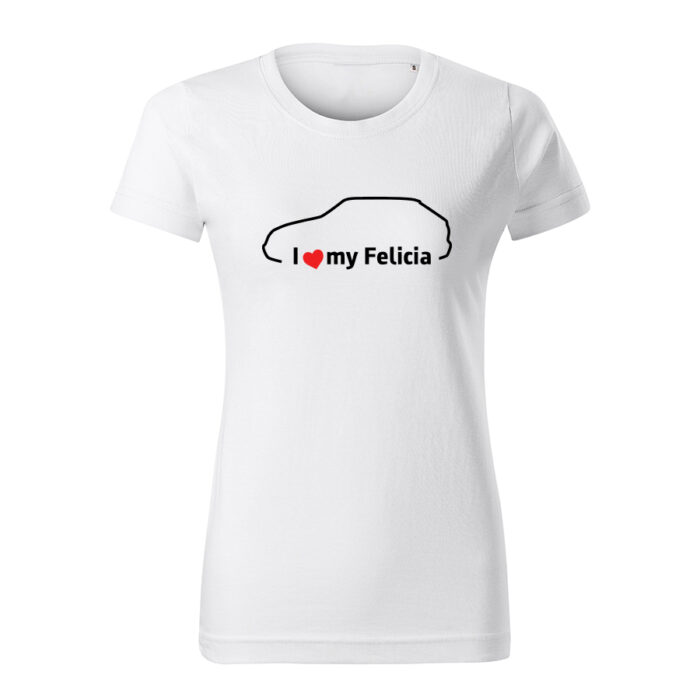 i love my felicia damske tricko cierna biela