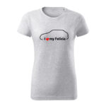 i love my felicia damske tricko cierna bledosiva