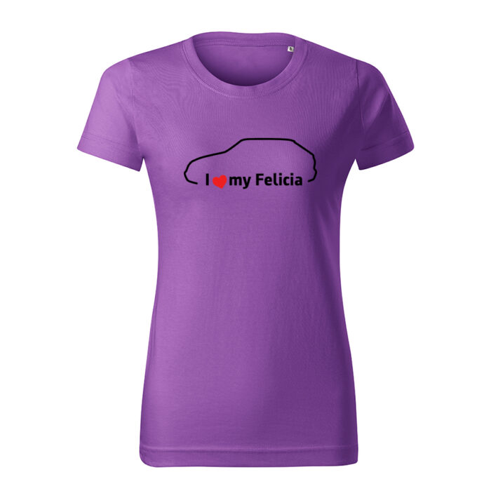i love my felicia damske tricko cierna fialova
