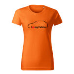i love my felicia damske tricko cierna oranzova