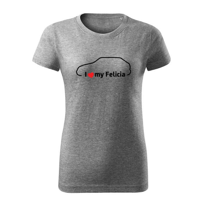 i love my felicia damske tricko cierna tmavosivá