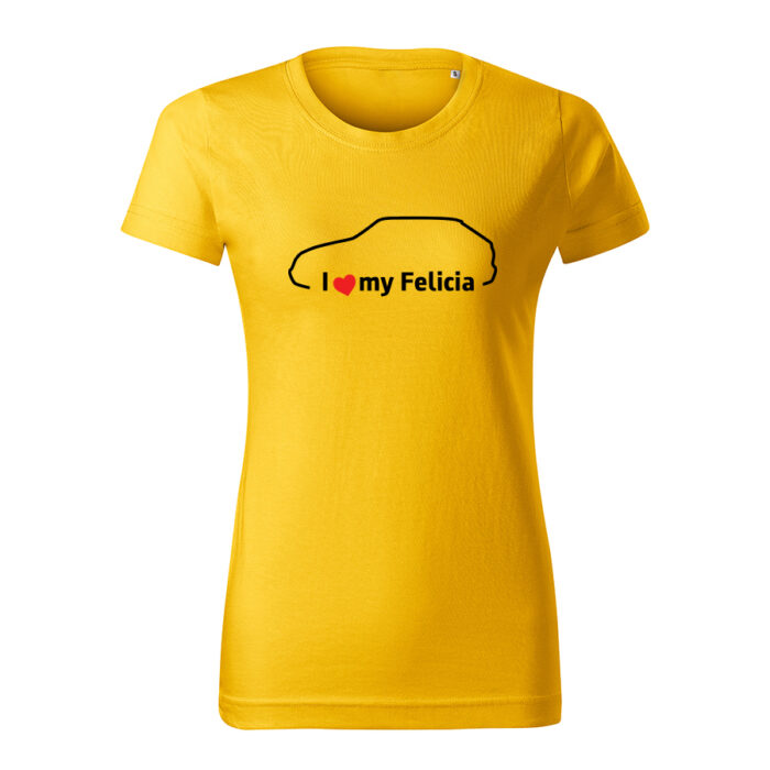 i love my felicia damske tricko cierna zlta
