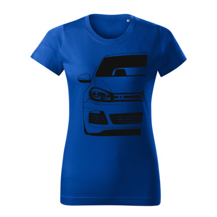 volkswagen golf mk6 r half damske tricko cierna kralovska modra