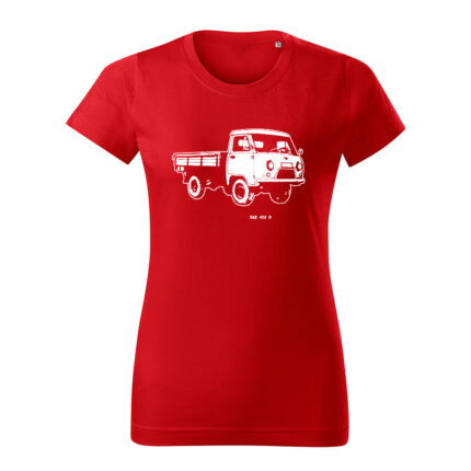 uaz 452d damske tricko biela cervena