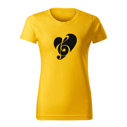 love music damske tricko 1 zlta